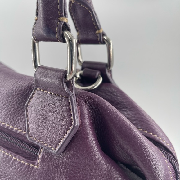 BARR + BARR Purple Leather Shoulder Bag LIKE NEW - Picture 4 of 17